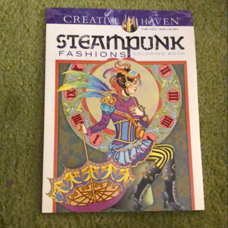 Creative Haven Steampunk Fashions Coloring Book