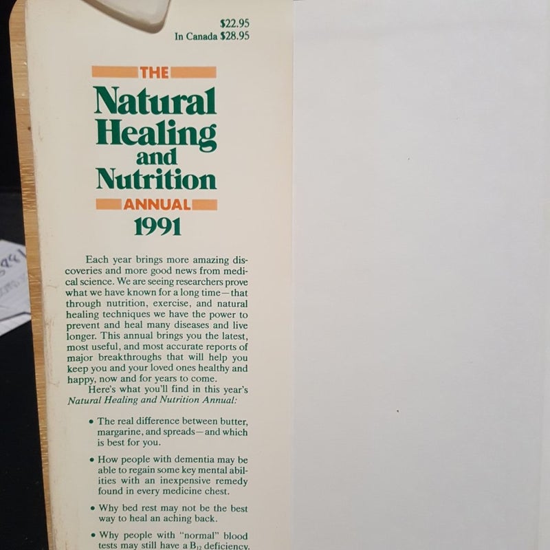 The Natural Healing and Nutrition Annual, 1991