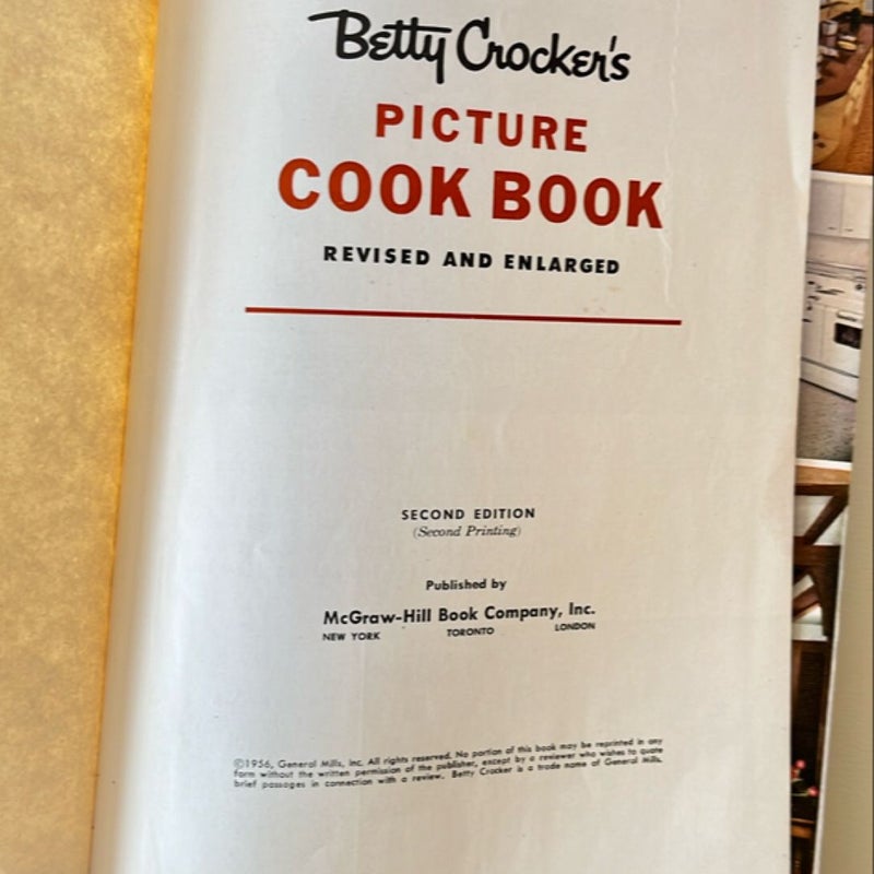 Vintage 50s Betty Crocker Picture Cookbook revised and enlarged 2nd edition