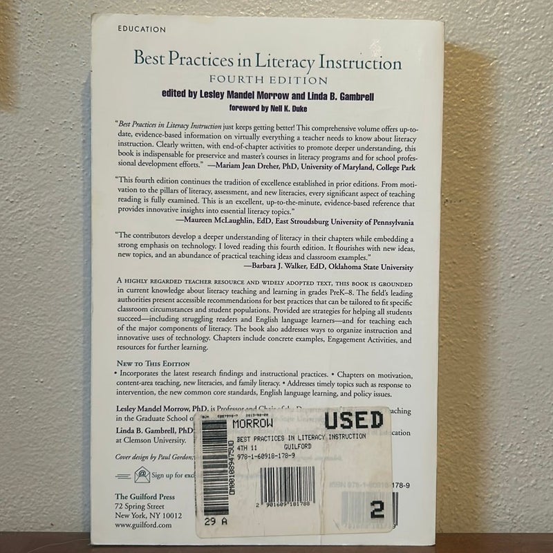 Best Practices in Literacy Instruction