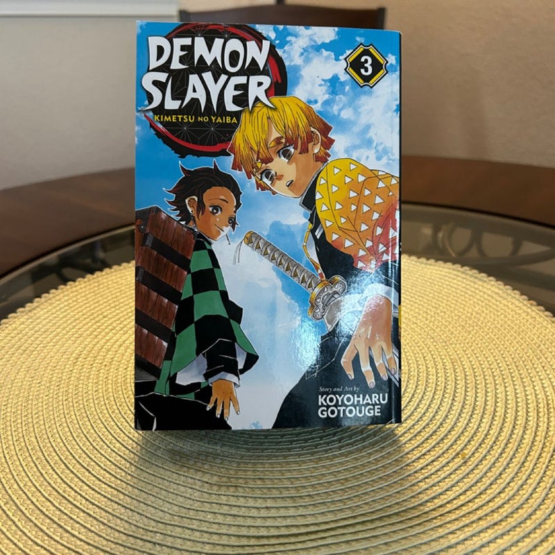 Demon Slayer: Kimetsu No Yaiba, Vol 1, 2 & 3