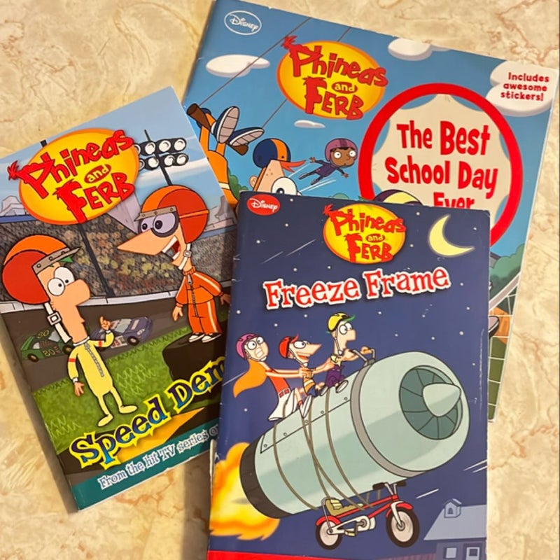 Phineas and Ferb bundle of 3 books