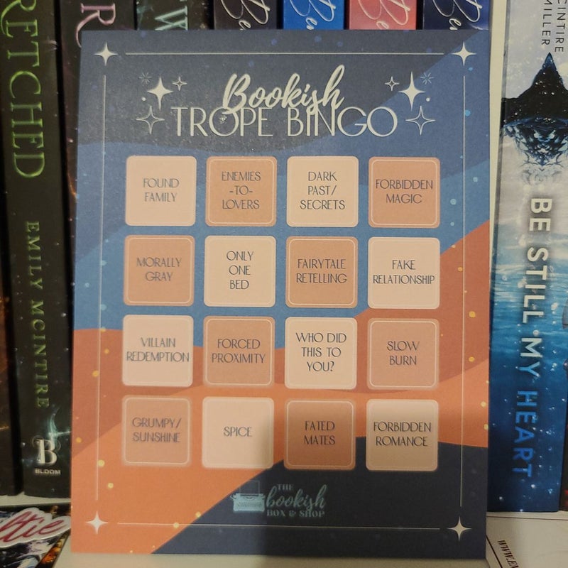 Bookish Box Bookish Trope Bingo cards