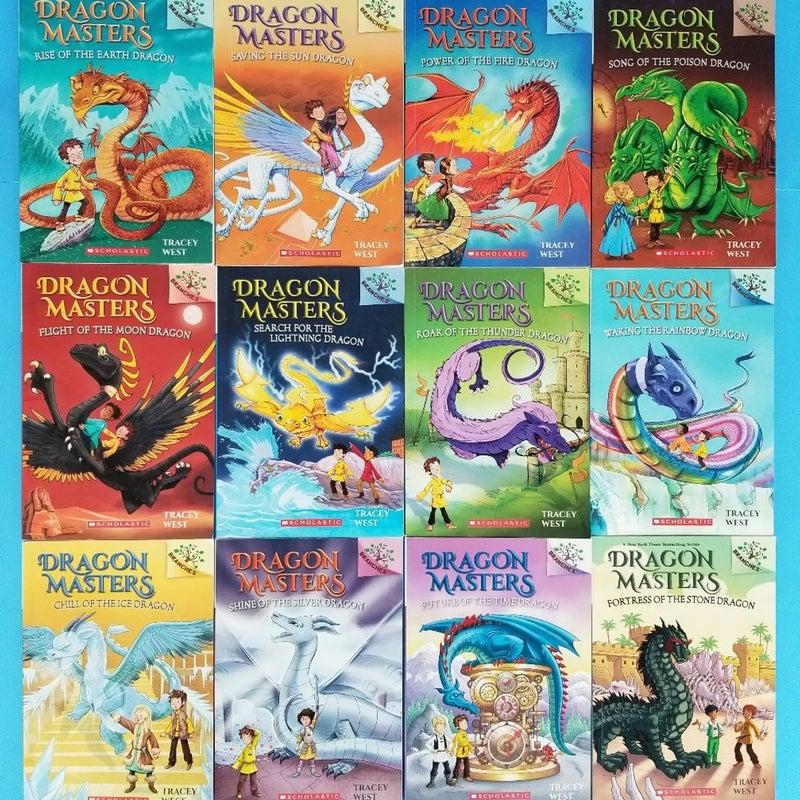 LOT OF 12 DRAGON MASTERS PICTURE BOOK BRANCH SER. # 1-11, 15 + 17 BY TRACEY WEST