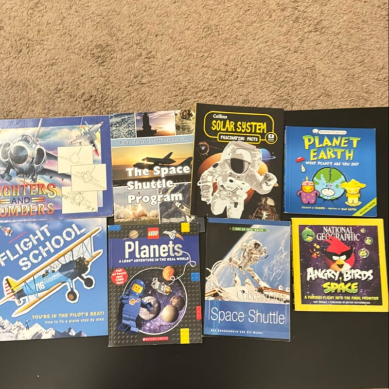 Space, solar system, and Flight books