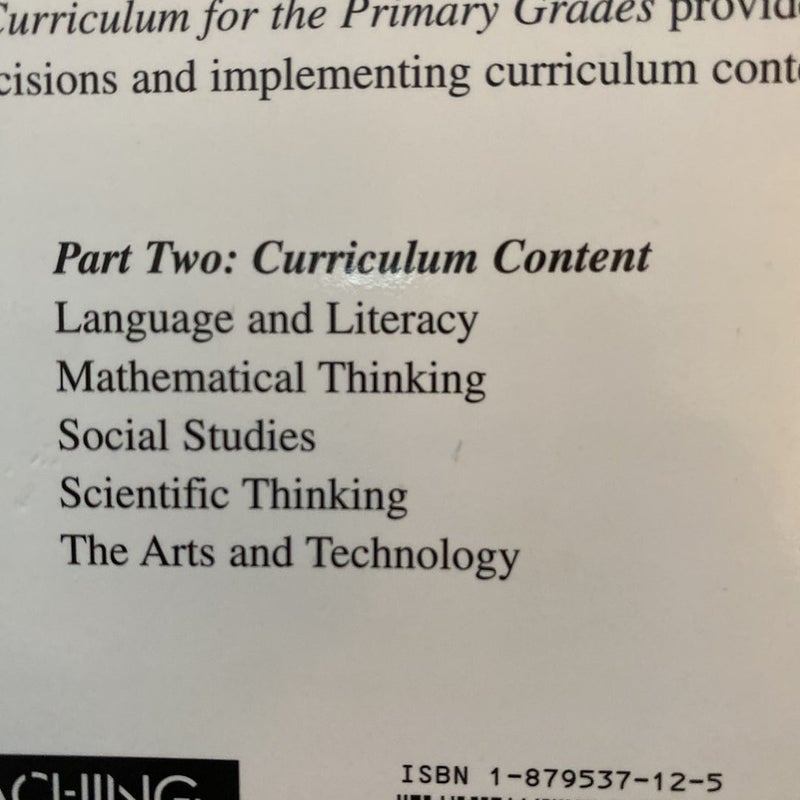 Constructing Curriculum for the Primary Grades