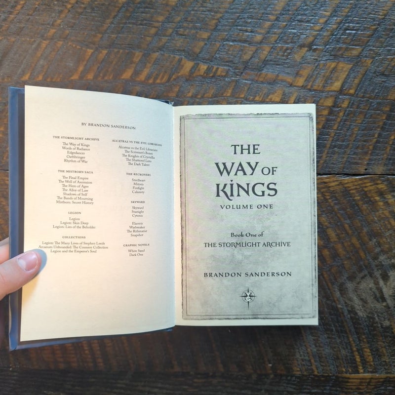 The Way of Kings Part One - 1st Edition/1st Printing