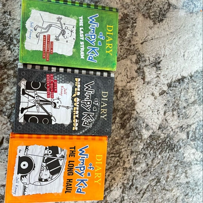 The Deep End (Diary of a Wimpy Kid Book 15) BUNDLE plus the Long Haul 9, Diaper Overlode 17 and The Last Straw 3