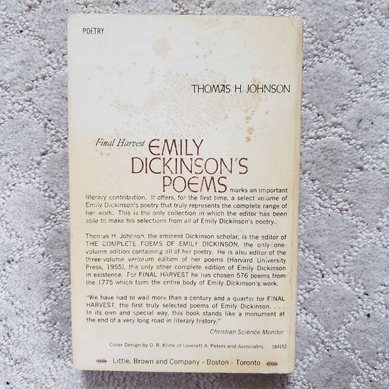 Final Harvest: Emily Dickinson's Poems (Little Brown Books, 1961)