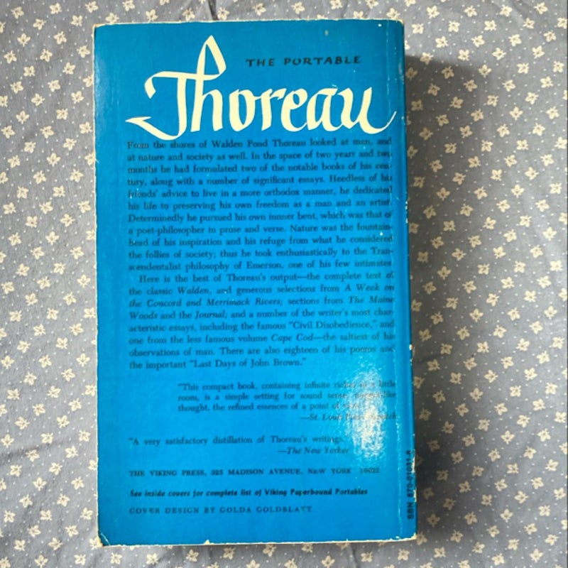 The Portable Thoreau