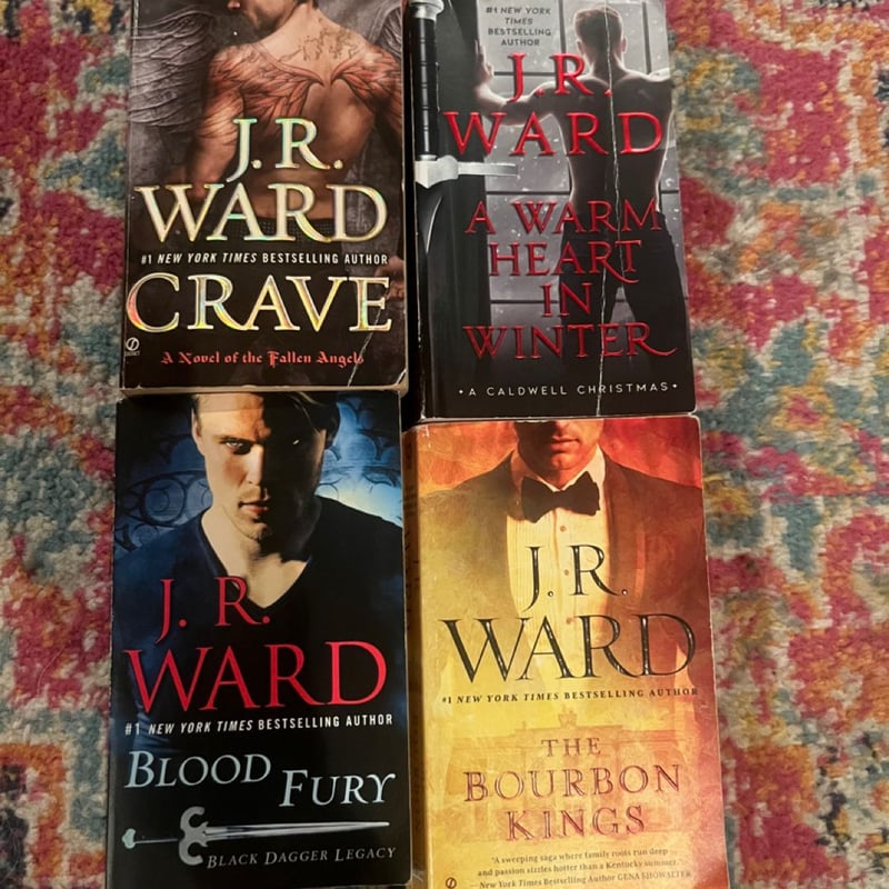 Lot of 4 J. R. Ward Various PB Paperback Books Romance Novels by JR ...