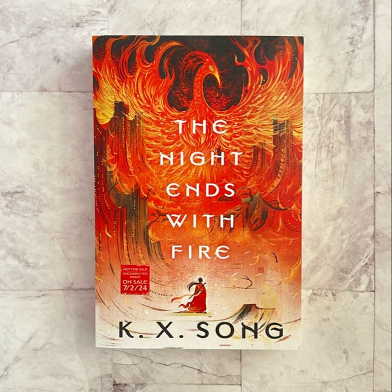 SIGNED ARC of THE NIGHT ENDS WITH FIRE