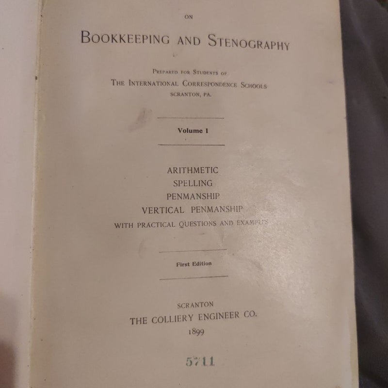 1899 A treatise on bookkeeping and stenography