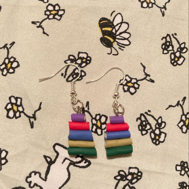 Stack of Books Earrings