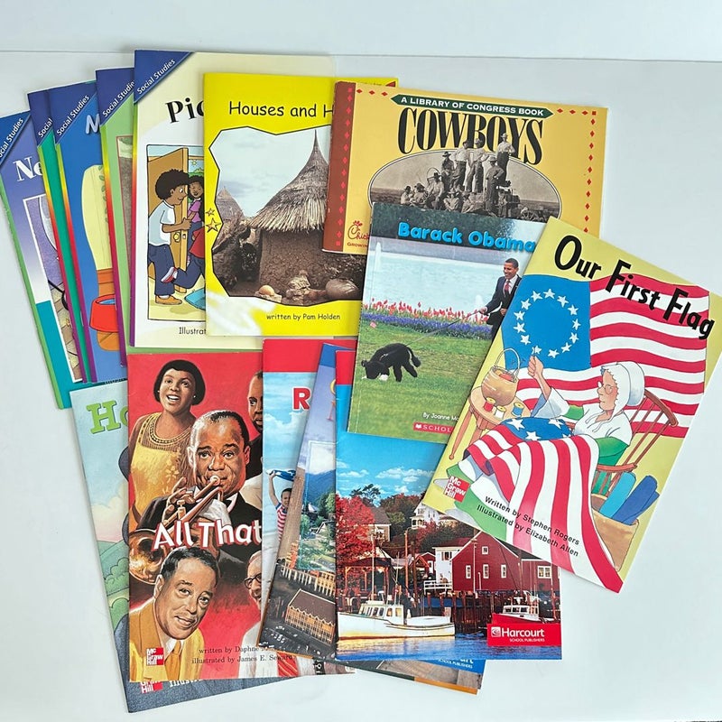 Early Readers Social Studies Book Bundle, 15 books