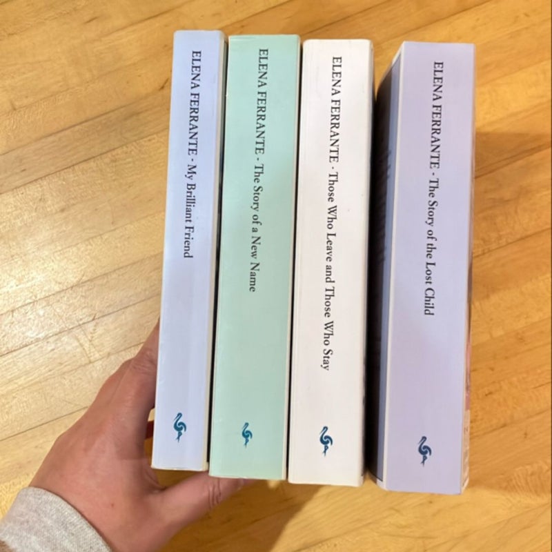 Neapolitan quartet (My Brilliant Friend, The Story of a New Name, Those Who Leave and Those Who Stay, & The Story of a Lost Child)