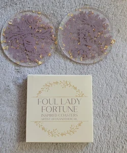 Bookish Box Foul Lady Fortune Coaster Set