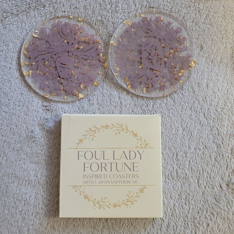 Bookish Box Foul Lady Fortune Coaster Set