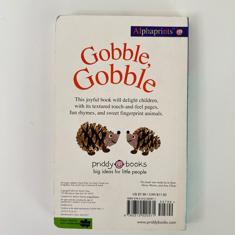 Priddy Books Alphaprints Gobble, Gobble Touch and Feel Book