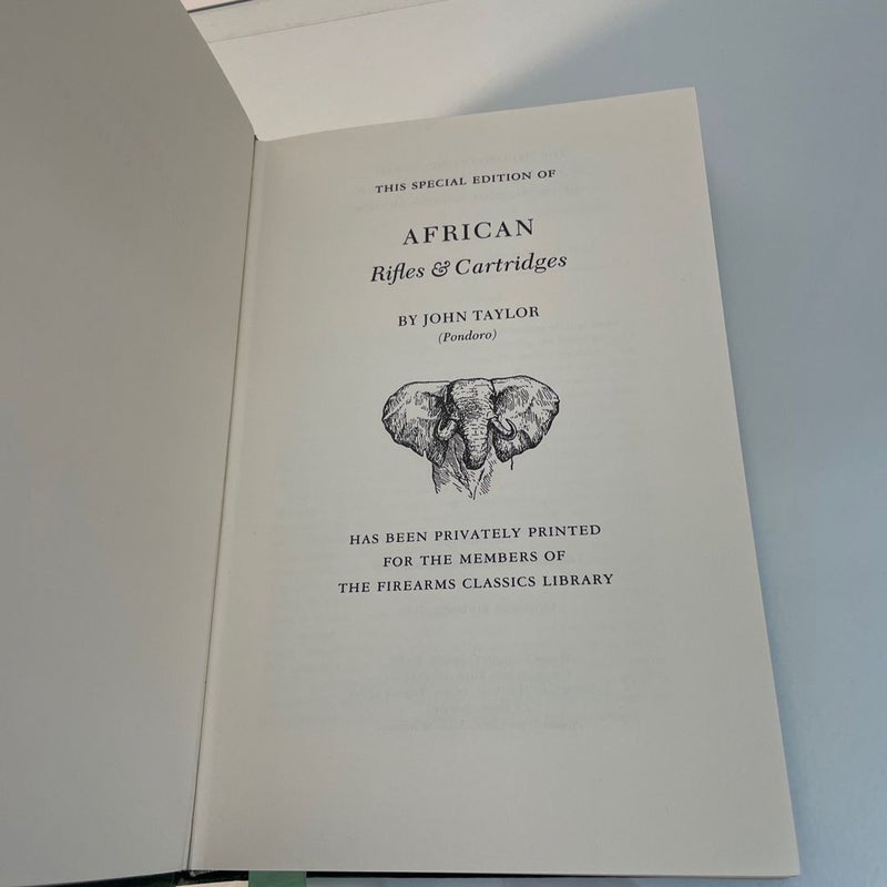 African Rifles and Cartridges by John Taylor Firearms Classics Book NRA 1995