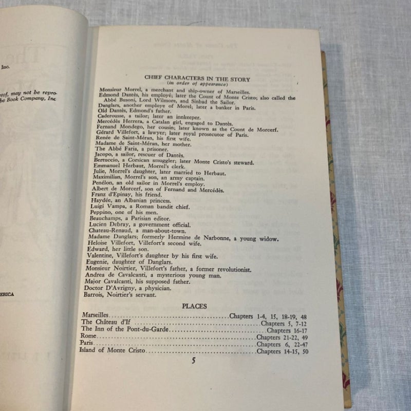 The Count of Monte Cristo & The House of Seven Gables Library Edition 1945 HC