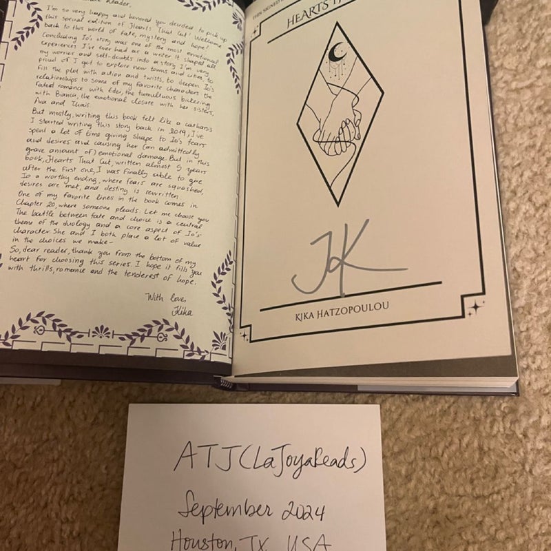 Owlcrate Threads that Bind / Hearts that Cut Exclusive Signed Editions