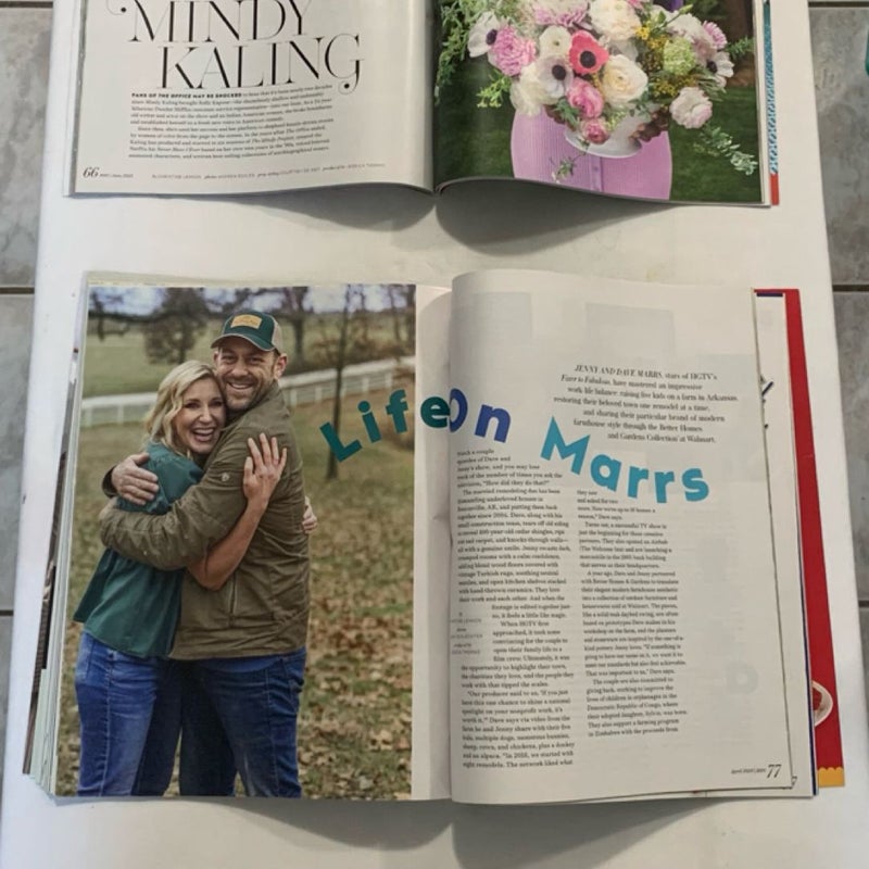 Better Homes & Gardens “Mindy Kaling & Dave Jenny Marrs” April & June 2023 Magazines