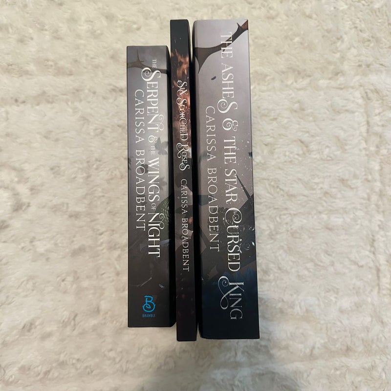 Crowns of Nyaxia Set INDIE (The Serpent and the Wings of Night, The Ashes and the Star-Cursed King, Six Scorched Roses)
