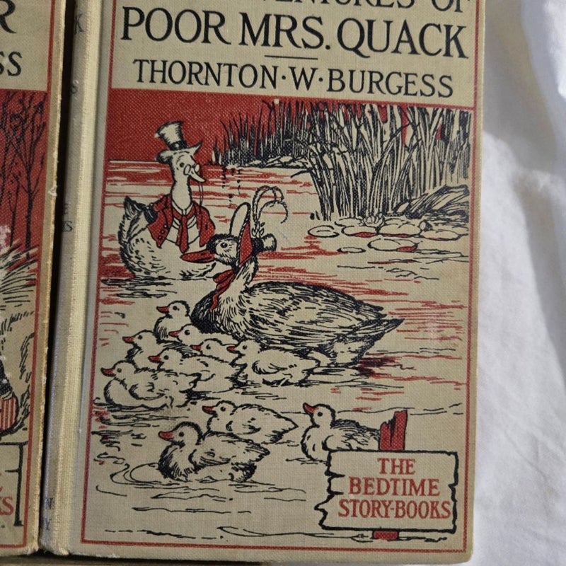 The Adventures of Old Mr Toad, Mr Mocker and Poor Mrs Quack 3 vintage 1914 -1917 hardcovers