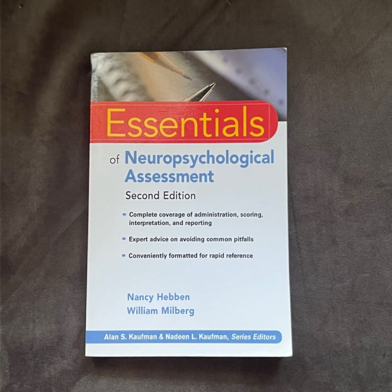 Essentials of Neuropsychological Assessment