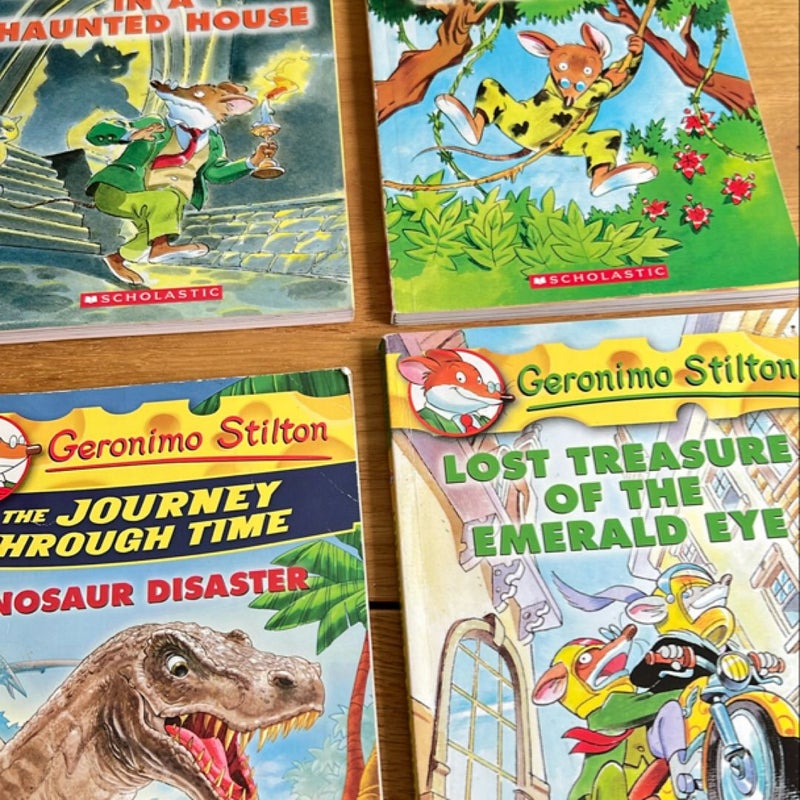 SET OF 4 BOOKS IN GERONIMO STILTON BOOK SERIES