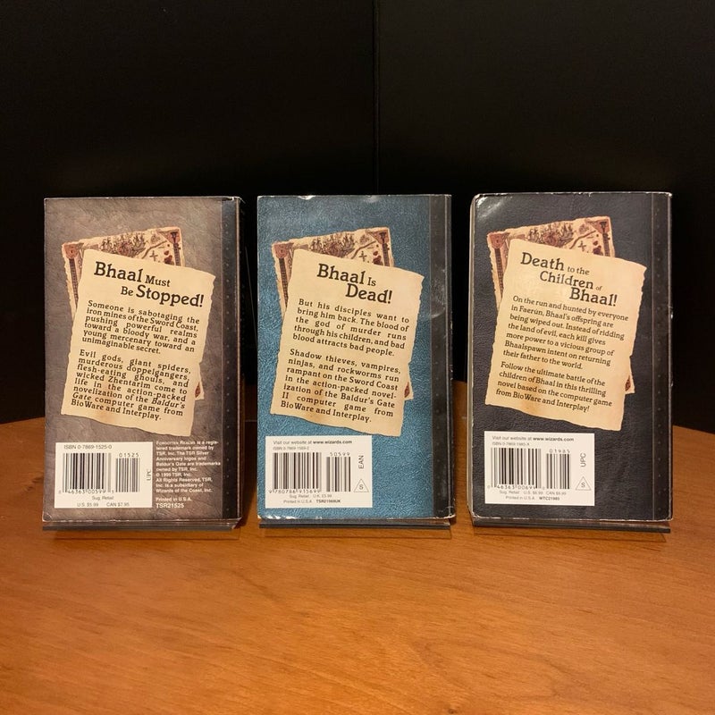 Forgotten Realms: Complete Baldur’s Gate Trilogy: Baldur’s Gate, Baldur’s Gate II: Shadows of Amn, Baldur’s Gate II: Throne of Bhaal, All First Edition
