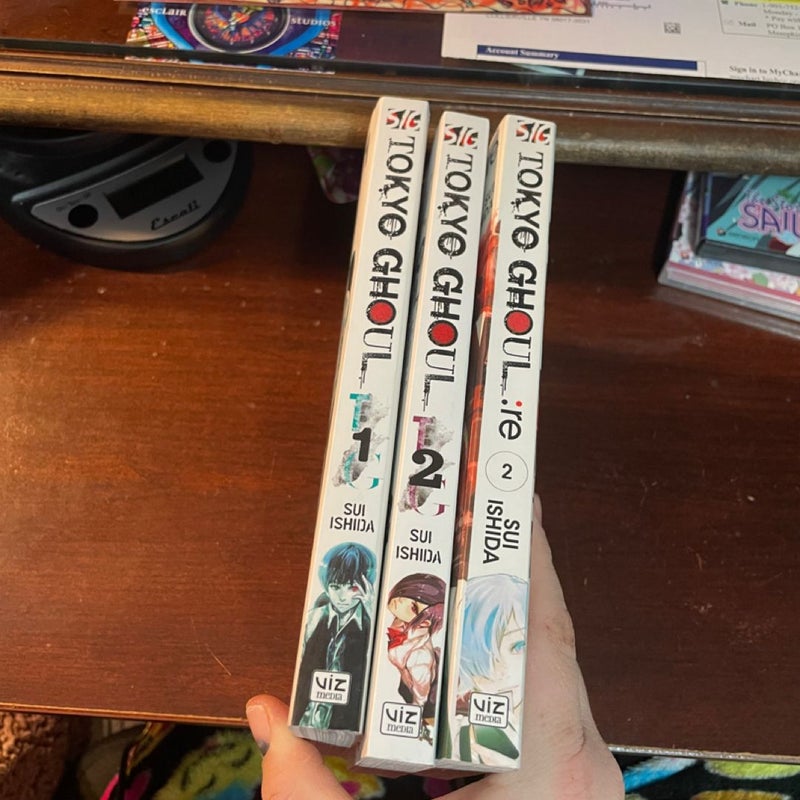 Tokyo Ghoul, Vol. 1, 2, & Re: 2