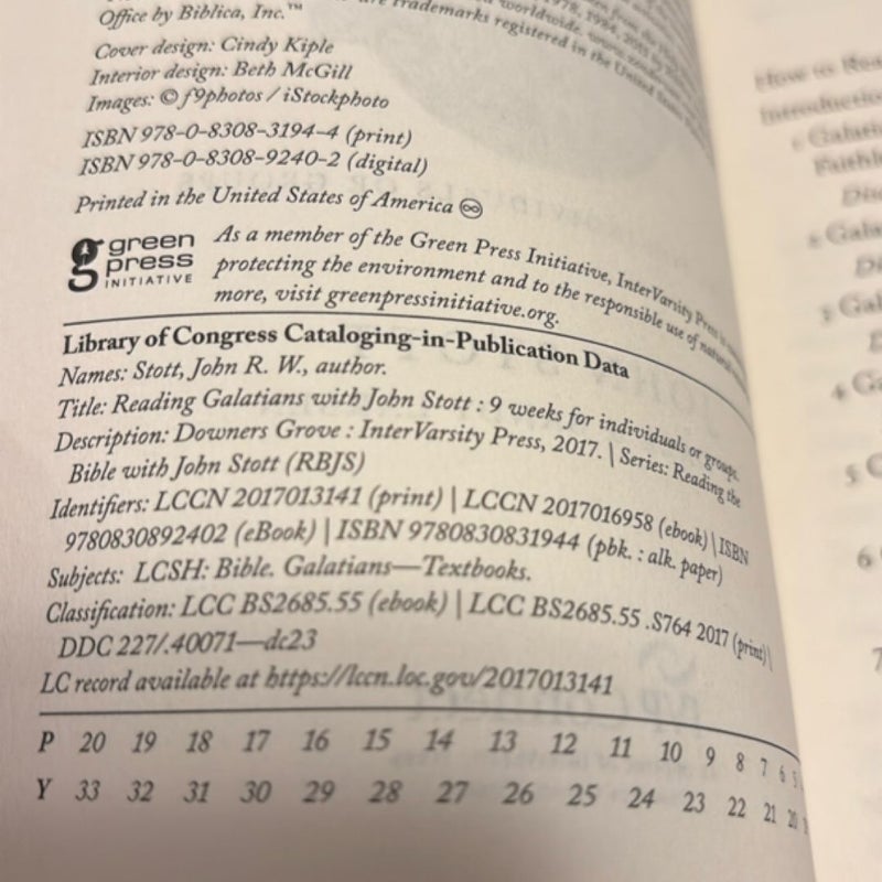 Reading Galatians with John Stott