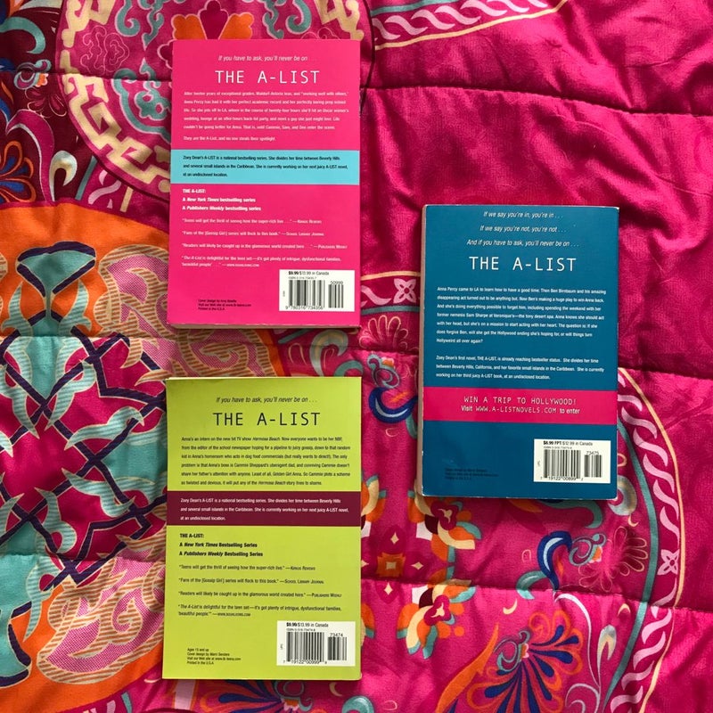 The A-List 3-Book Collection (#1-#3)