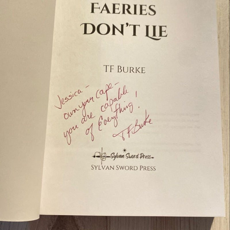 Faeries Don't Lie - signed & personalized 