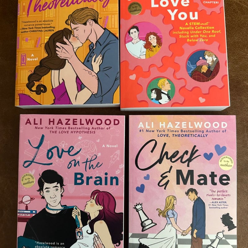 Signed Ali hazelwood set love on the brain love theoretically check and mate