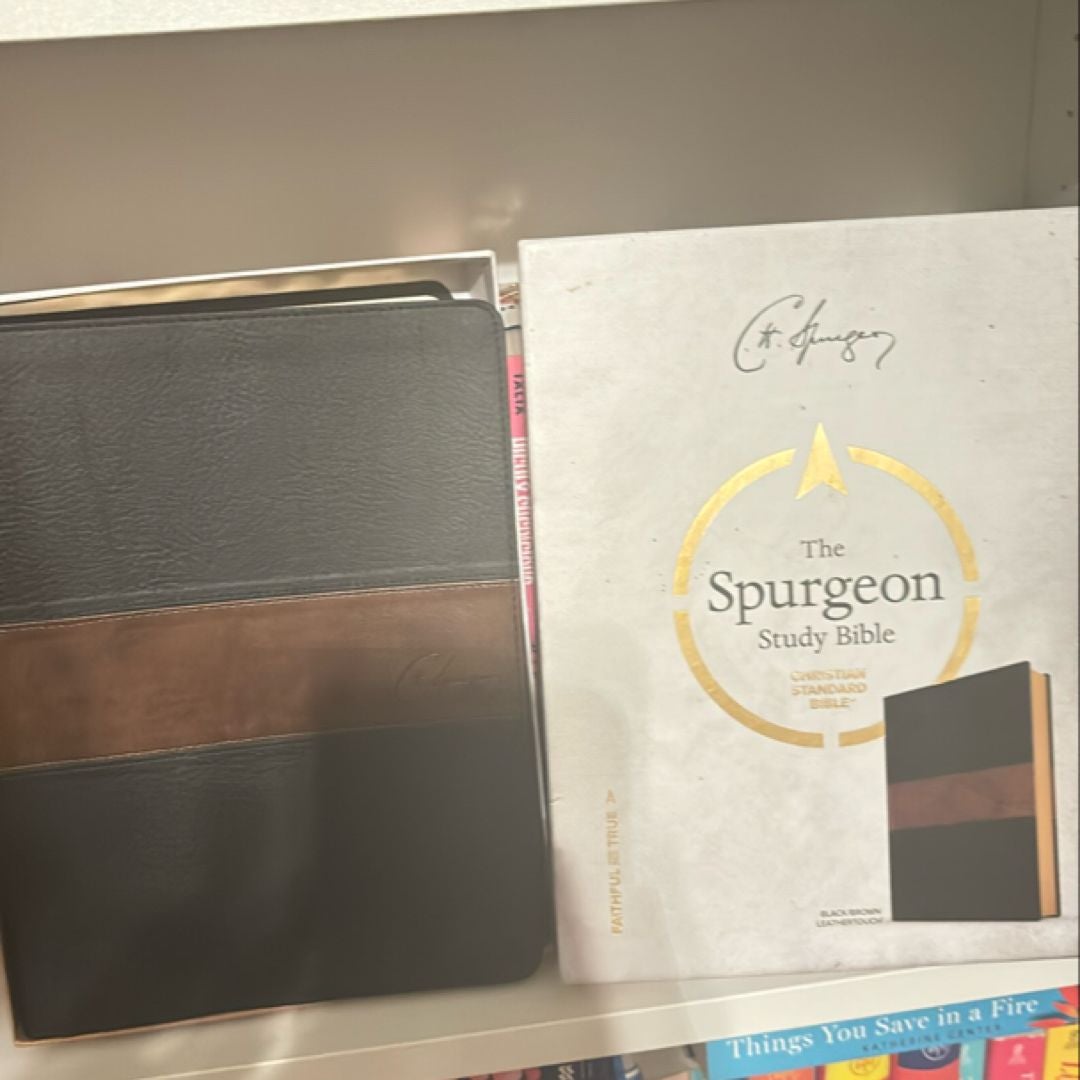 CSB Spurgeon Study Bible, Black/Brown LeatherTouch®