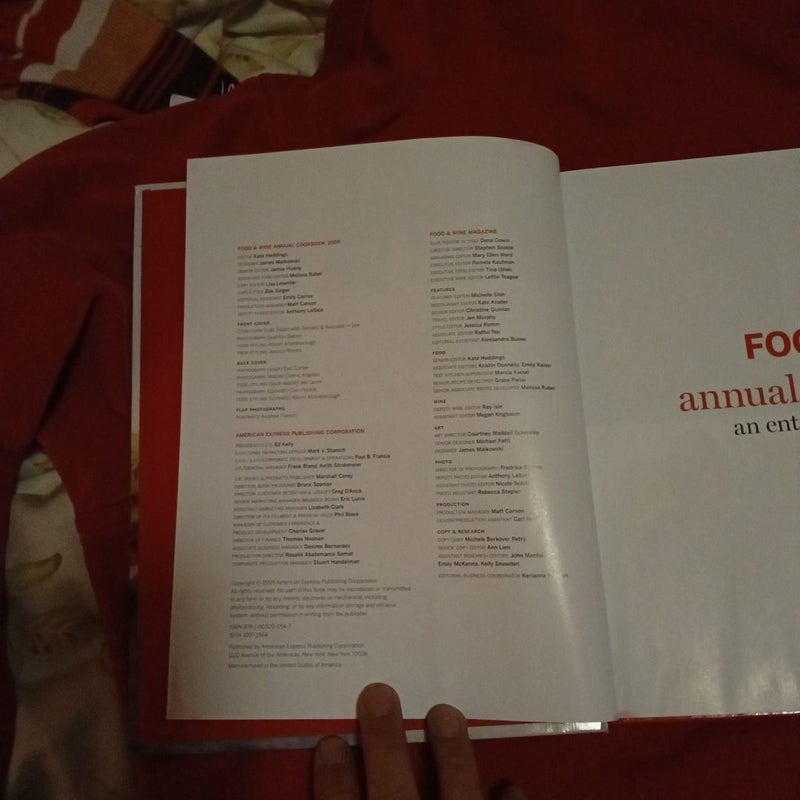Food and Wine 2009 Annual Cookbook