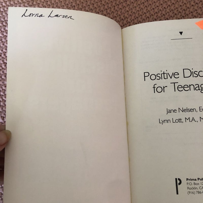 Positive Discipline for Teenagers