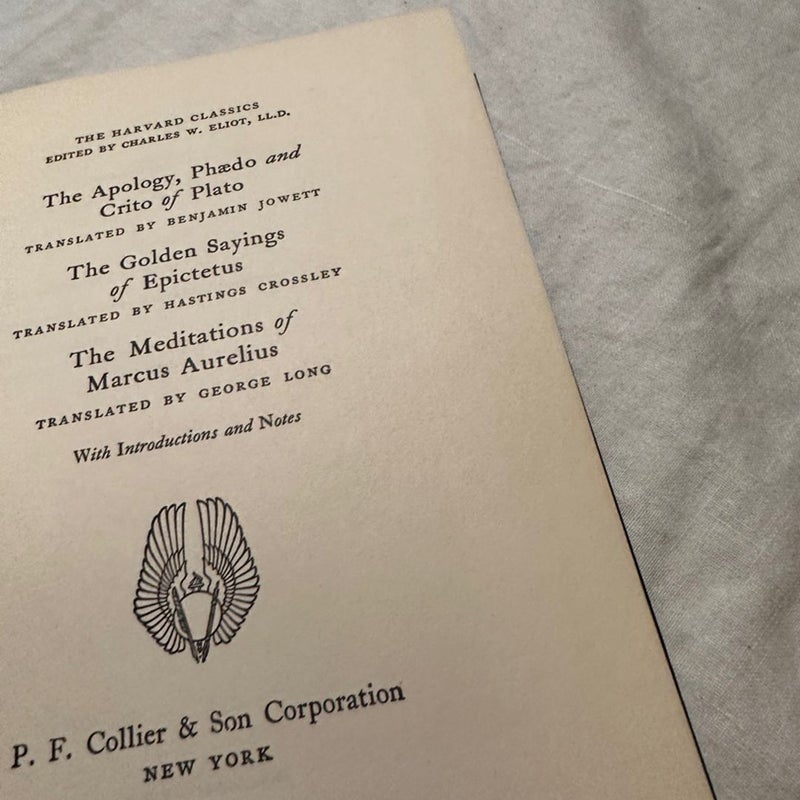 The Harvard Classics Plato Epictetus Marcus Aurelius 1937  