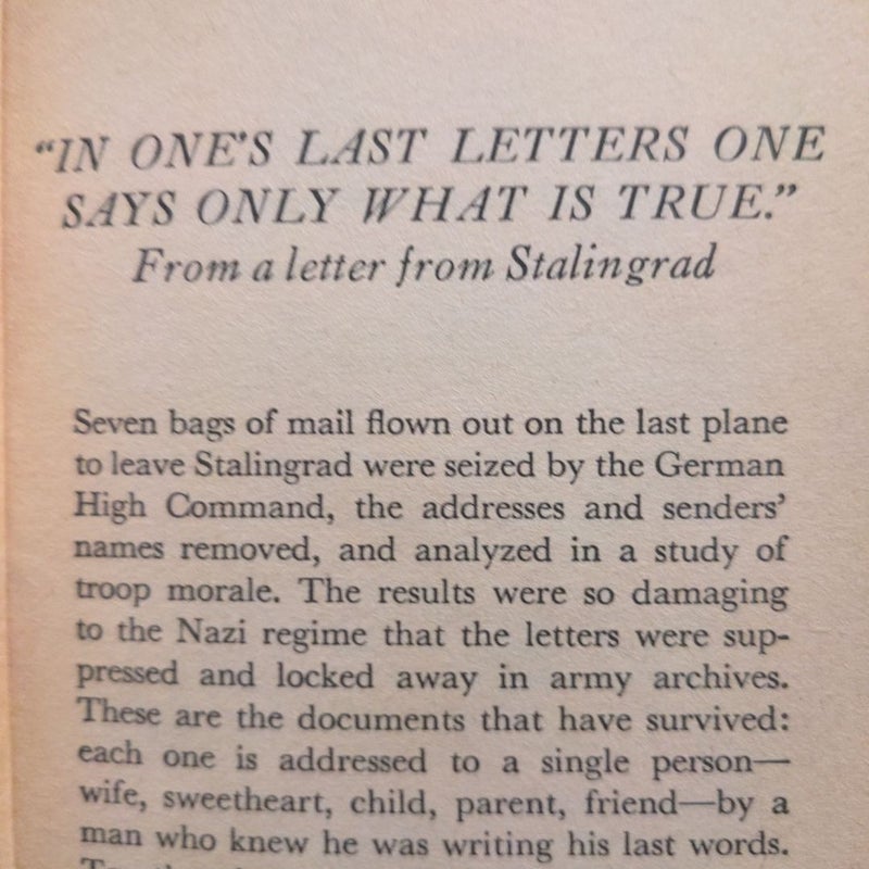 Last Letters from Stalingrad 