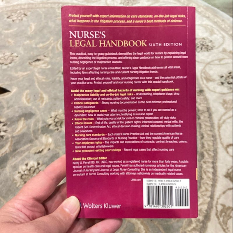 Nurse's Legal Handbook