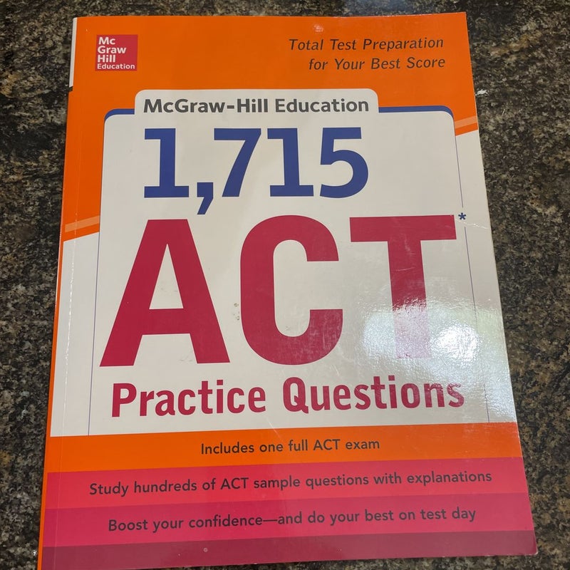 McGraw-Hill Education 1,715 ACT Practice Questions