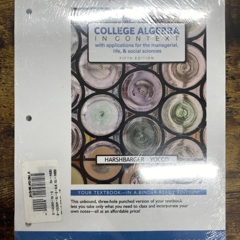 College Algebra in Context, Books a la Carte Edition Plus Mylab Math with Pearson EText -- 24-Month Access Card Package