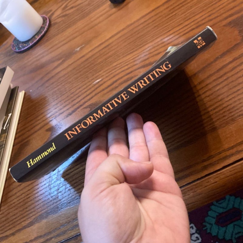 Informative Writing (1985 Print Textbook University of Maryland)