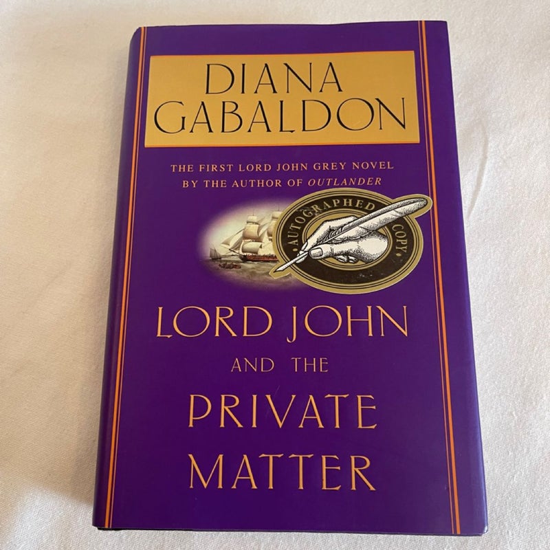 SIGNED Lord John and the Private Matter