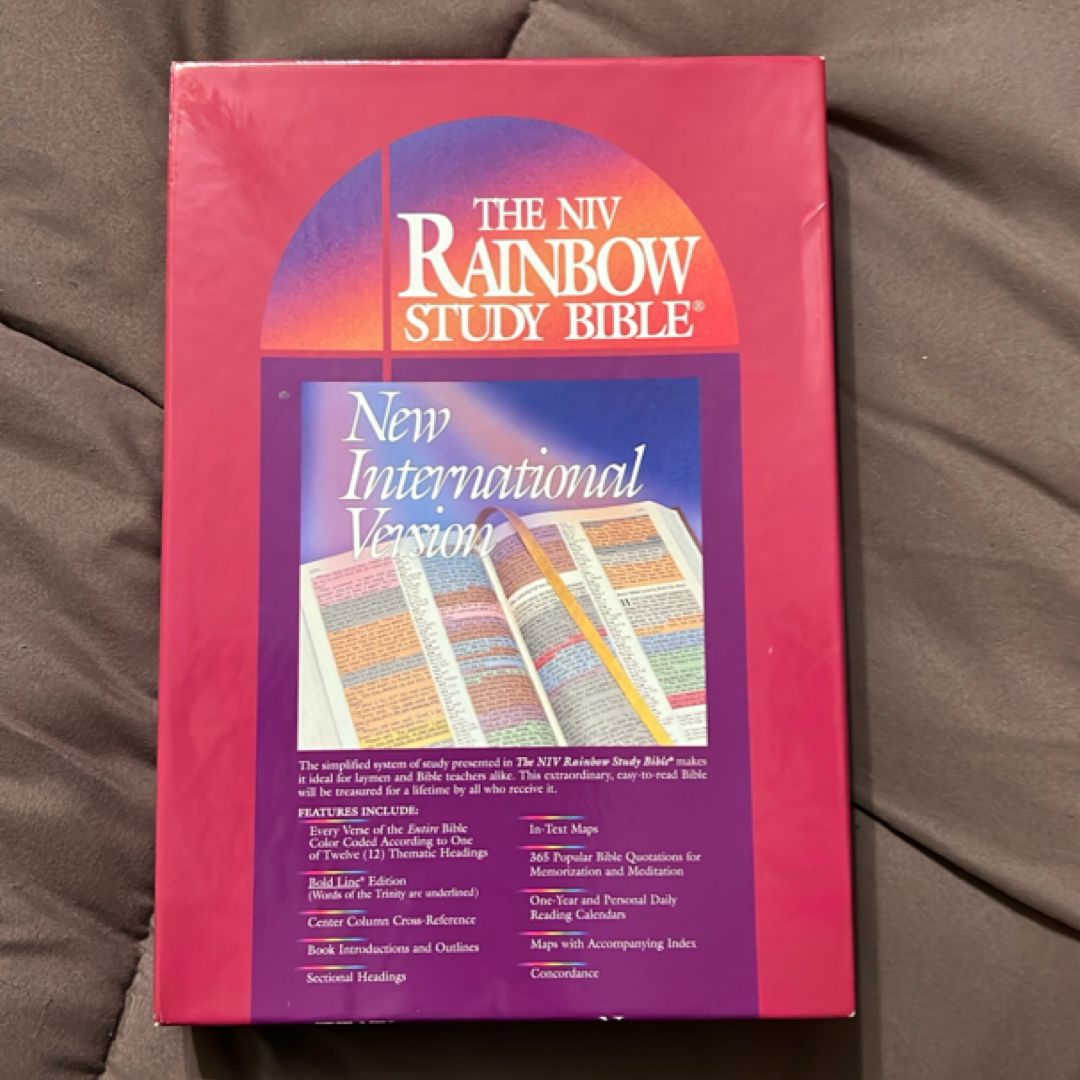 Bible New International Version Rainbow Study Burg