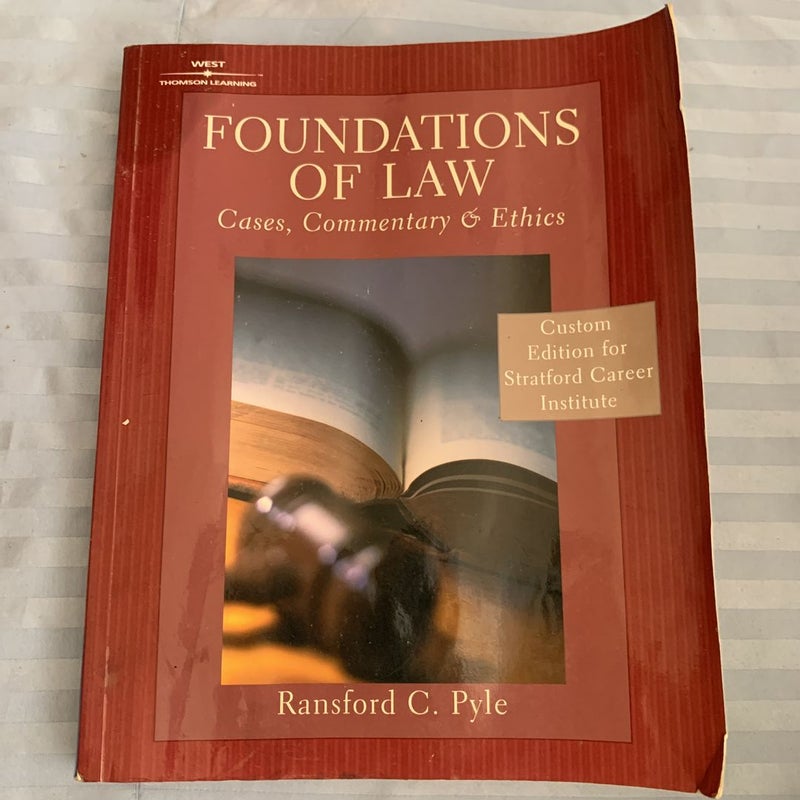 Spl/Foundations of Law 3e for Stratford Schools