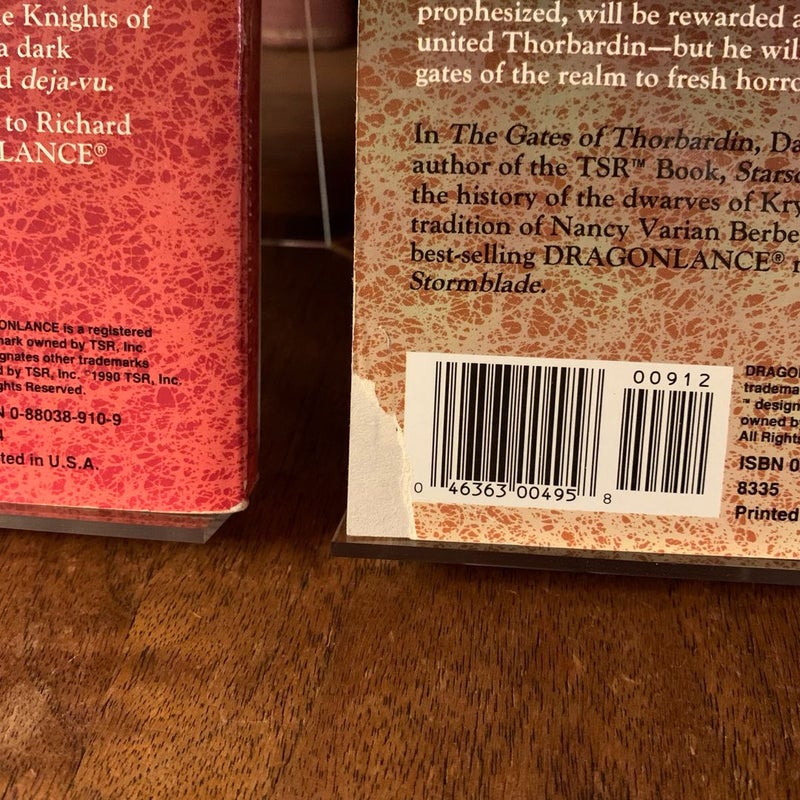 DragonLance: Heroes II Trilogy: Kaz the Minotaur, The Gates of Thorbardin, Galen Beknighted, All First Edition First Printing